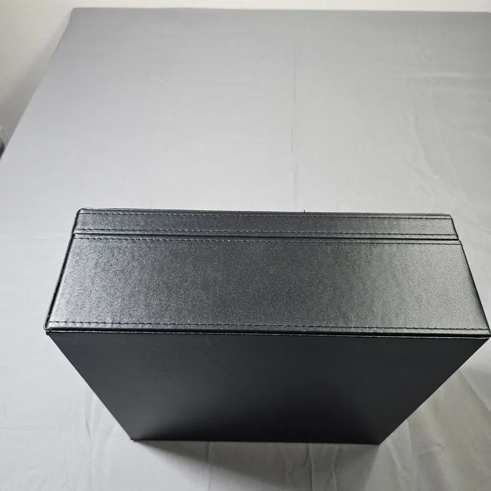 2-Layer Large Black Faux Leather Jewelry from Home Depot